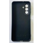 Samsung Galaxy A26 5G Black Hard Gel Carbon Fibre Case + 2.5D Tempered Glass